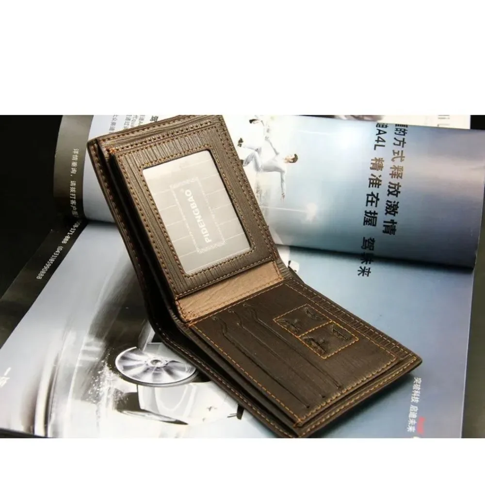 Men's Bifold PU Leather Wallet ID Credit Card Holder Billfold Clutch